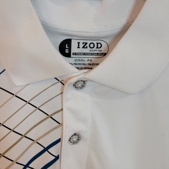 IZOD Men's Short Sleeved Polo Golf Shirt, Size Large - Picture 3 of 13